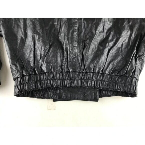 Evan Arpelli Womens Black Leather Long Sleeve Full Zip Motorcycle Jacket Size XS - Picture 8 of 8